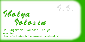 ibolya volosin business card